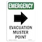 Signmission OSHA Emergency Sign, 24" Height, Rigid Plastic, Evacuation Muster, Portrait, EM-P-1824-V-10473 OS-EM-P-1824-V-10473 - alternate 1